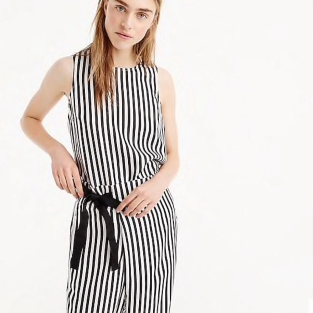 JCrew Striped Silk Tank